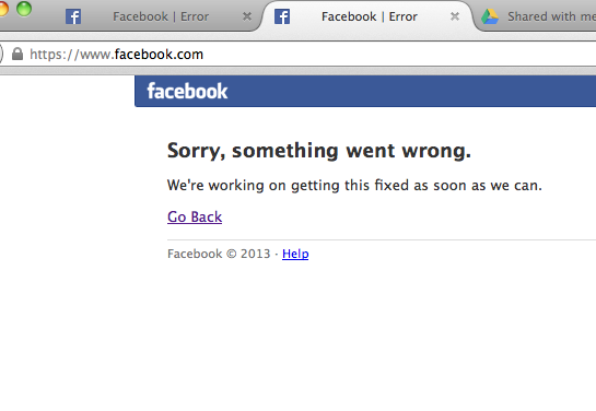 Faceboook Down!