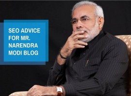SEO Advice for Mr. Narendra Modi Blog- PM of India