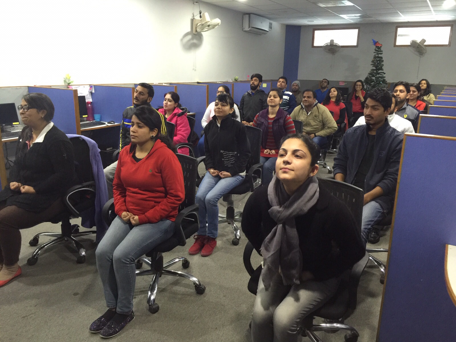 Employees Exercise Session at KVR Webtech