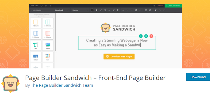 Page Builder Sandwich Plugin for WordPress
