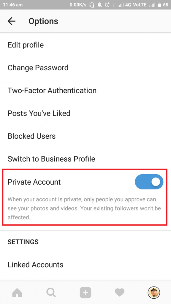 Never Make Your Business  Account Private